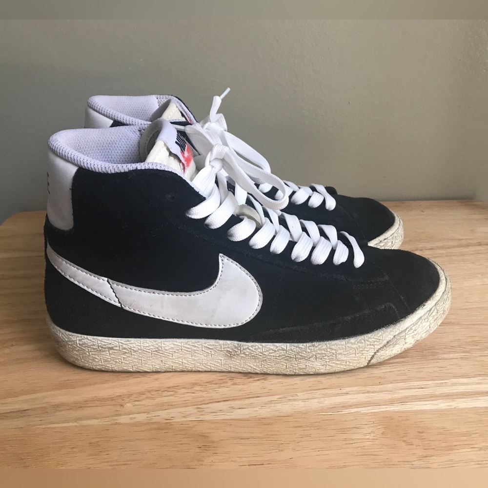 Nike Blazer Mid Boys Black Athletic Casual Shoes Sneaker Size: US 5Y EUR 37.5